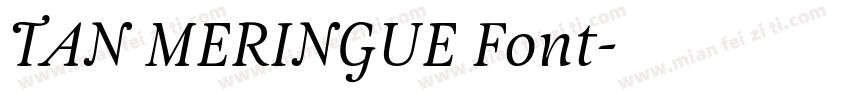 TAN MERINGUE Font字体转换